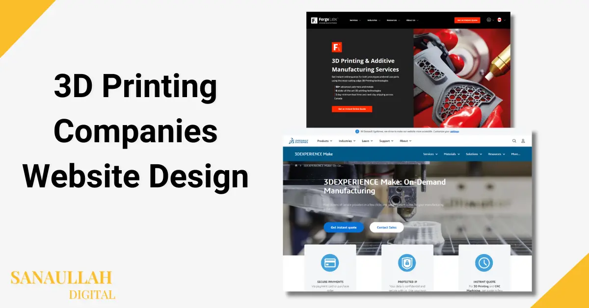 3D Printing Companies Website Design